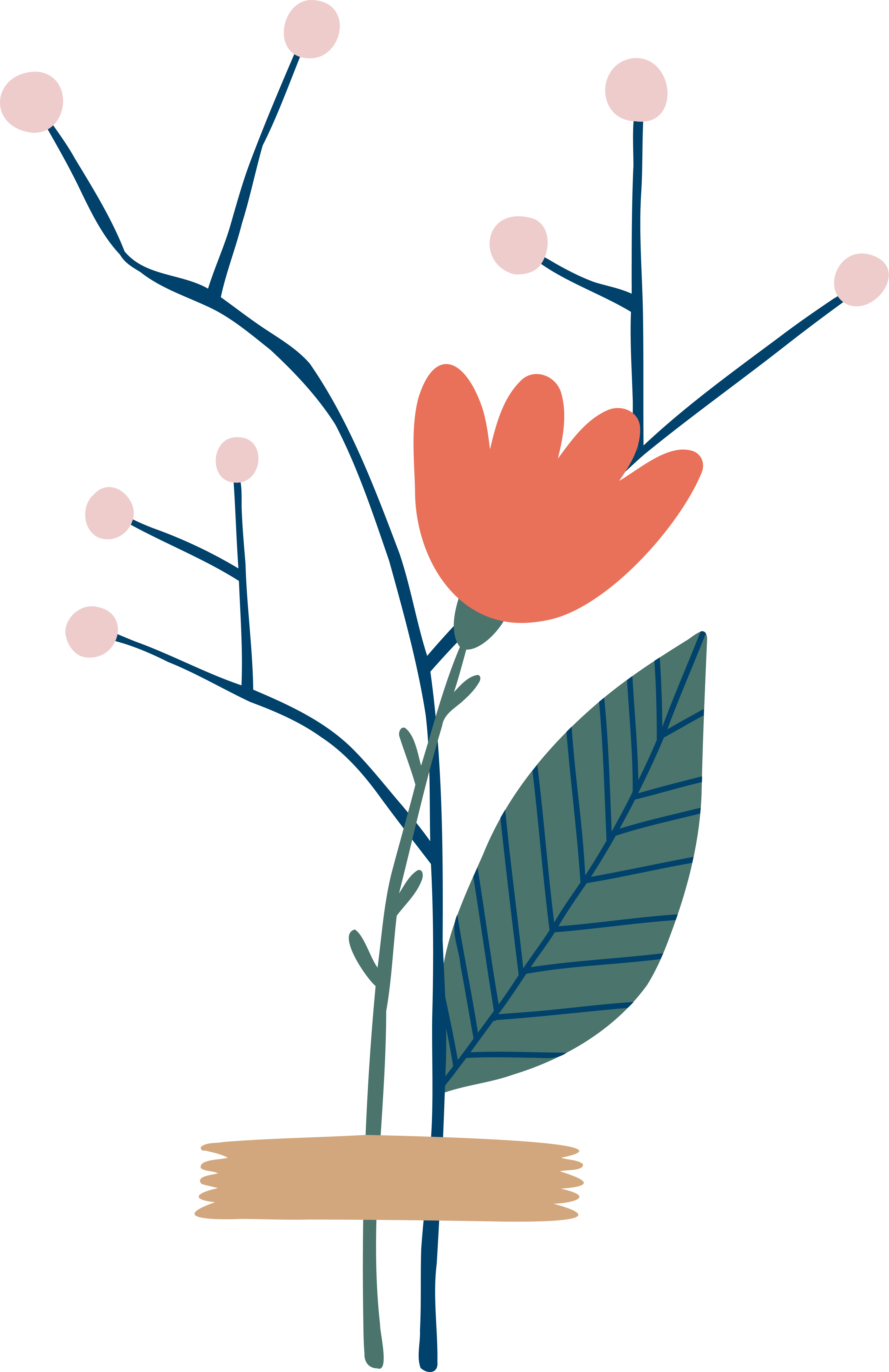 Notebook, pen and sticky notes illustration